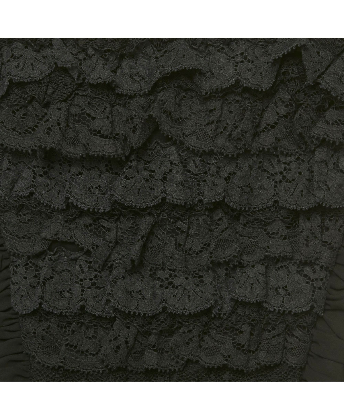 Pre-Owned Dolce & Gabbana Women's Black Cotton Lace Ruffle Tube Top