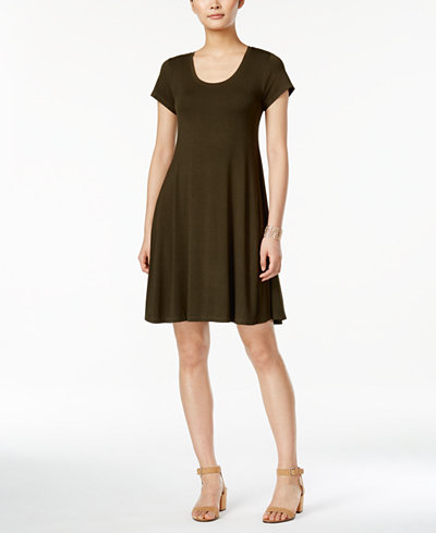 Style & Co Petite Short-Sleeve A-Line Dress, Only at Macy's