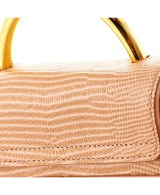 Small Aby Lock Bag Embossed Leather