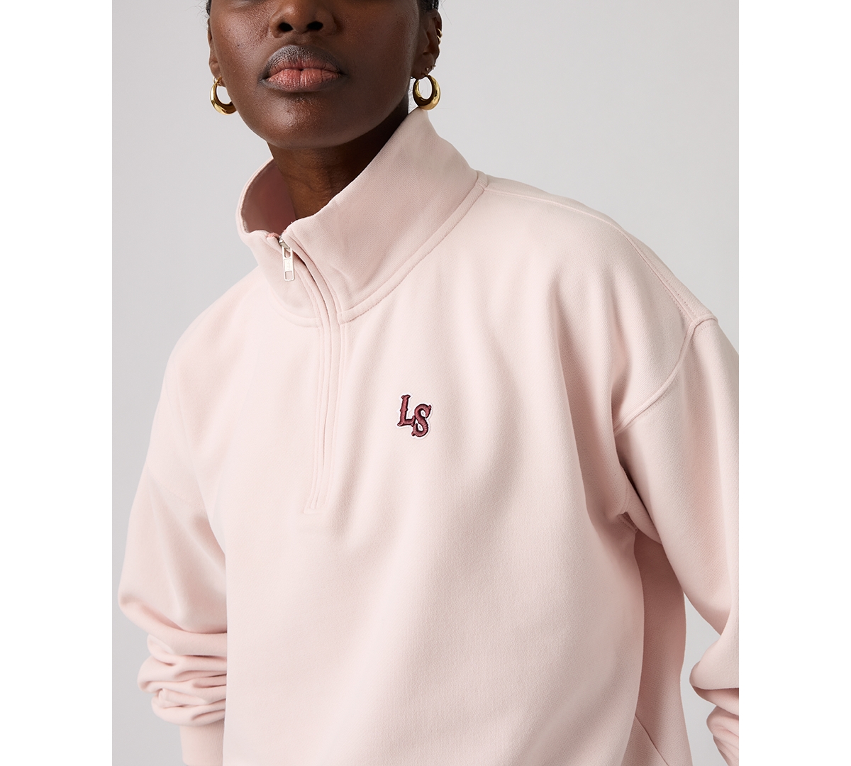 Levi's Juniors' Graphic Boxy 1/4-Zip Sweatshirt