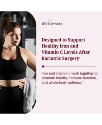  Bariatric Iron + Vitamin C 30 Day Meltable Tablets, 60ct