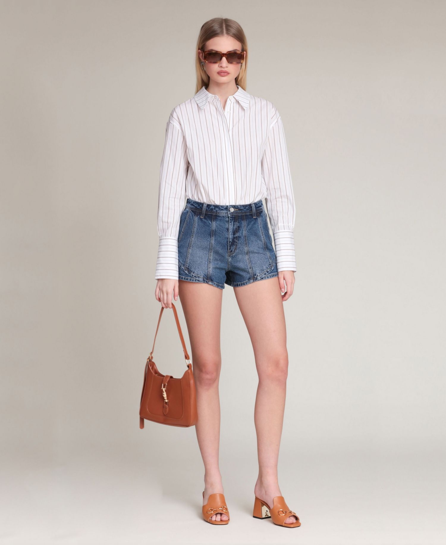 Women's High-Low-Rise Denim Shorts