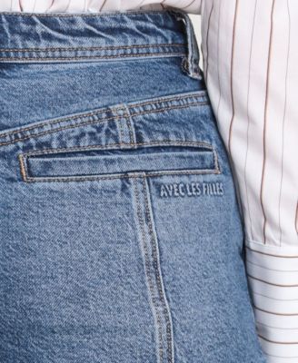 Women's High-Low Rise Denim Shorts