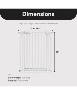 Balance From Fitness Walk Thru Safety Gate, Fits 29.1-33.8" Openings, 36” Tall, White