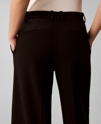 Women's High Rise Cropped Wide Leg Pants