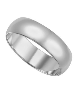 6mm Low Dome Wedding Band Ring in 10k Gold or 10k White Gold