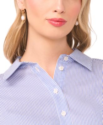 Women's Collared Neck Long-Sleeve Top