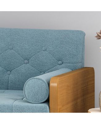 Aidan Mid Century Modern Tufted Fabric Sofa