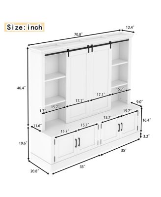 Multifunctional entryway cabinet with sliding rails and tree design