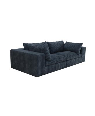 Corduroy Cloud Sofa with Removable Cushion, No Assembly