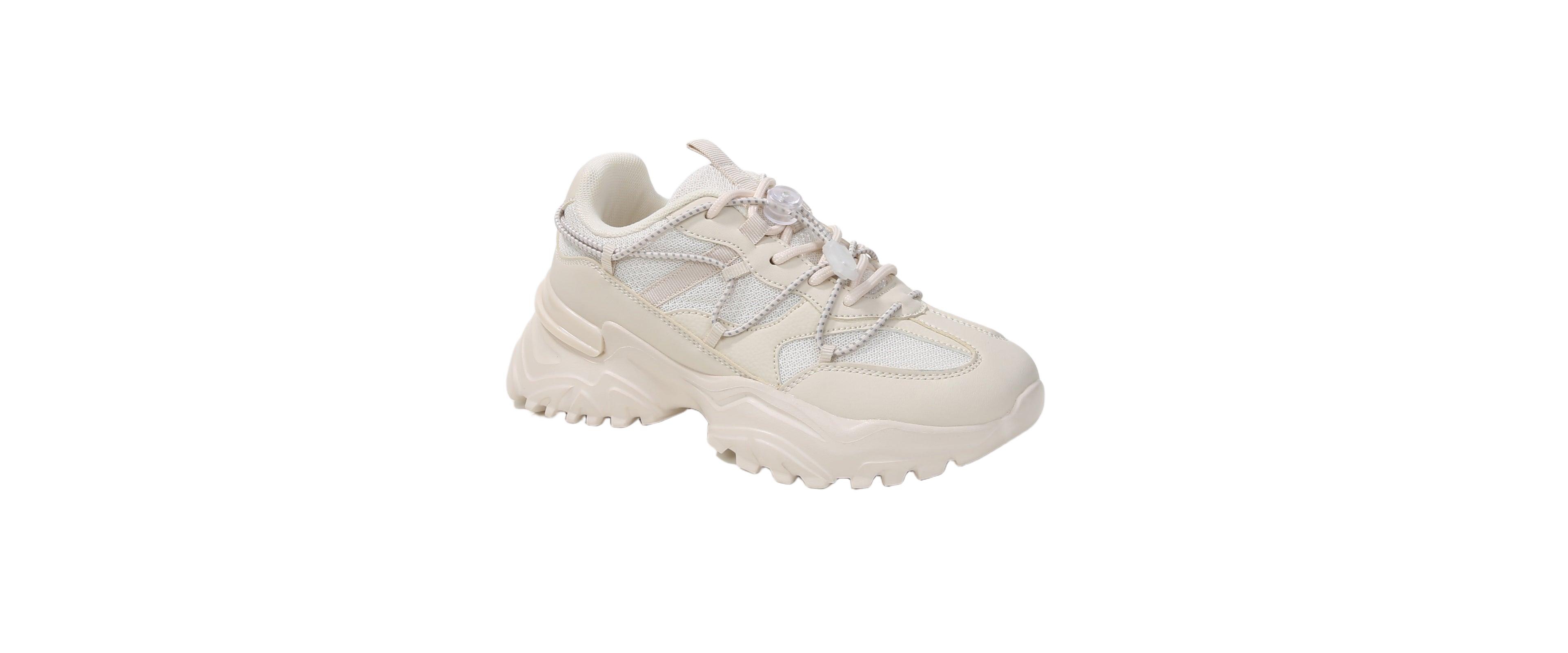 Berness Women's Branch Mixed Material Lace-Up Sneakers