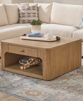 Nordic 37" Wood Square Coffee Table