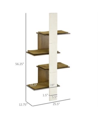 Cat Aerial Runway - 4-Layer Wall-Mounted Shelves, Space-Saving Climbing Park
