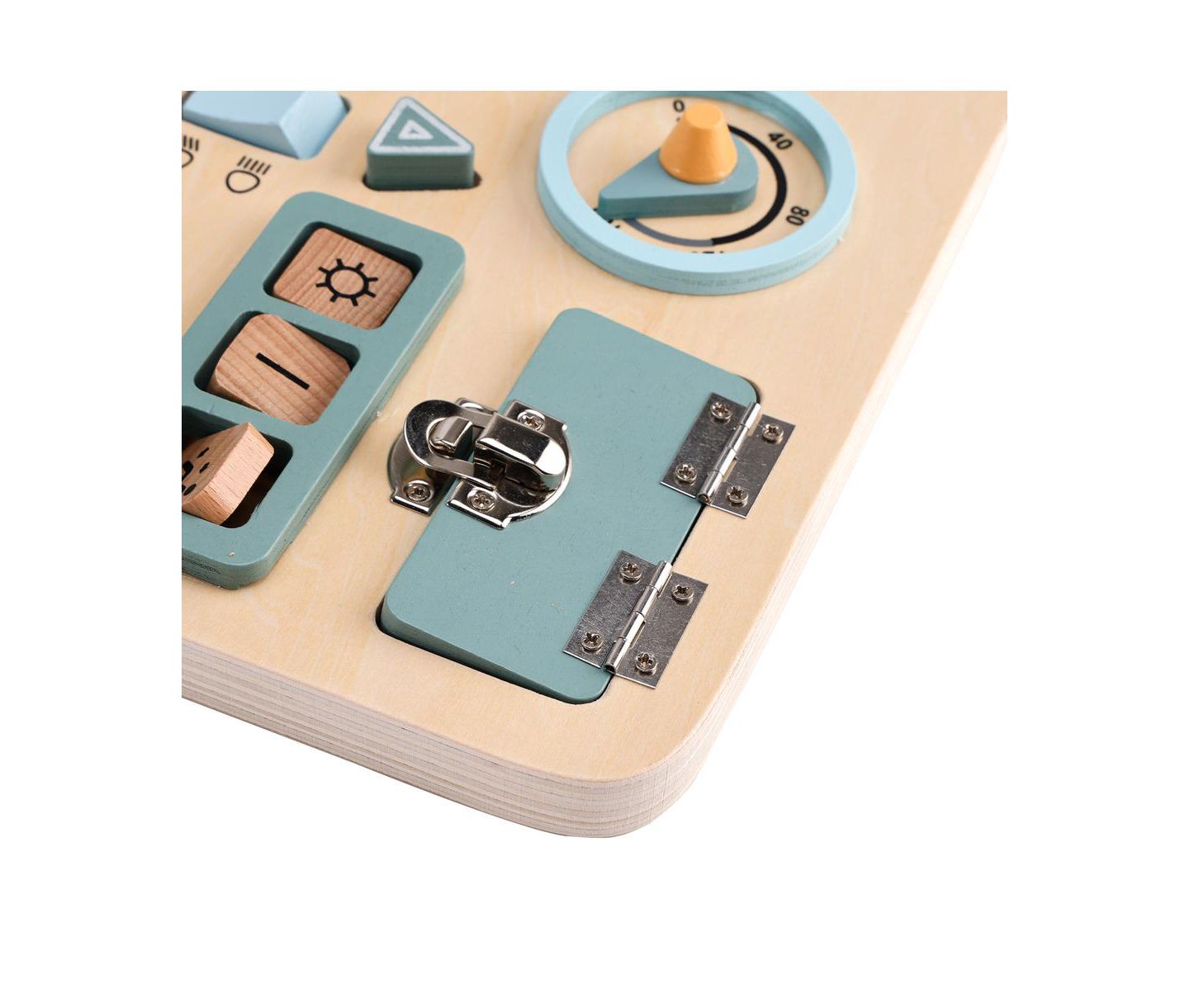 Детская игрушка Bruce & Shark Wooden Montessori Busy Board, Ages 3+, цвет: Синий — фото 7