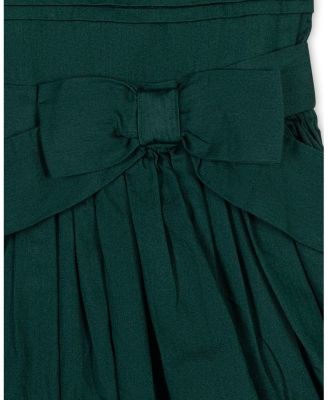 Toddler Girls Organic Special Occasion Pleated Sateen Party Dress