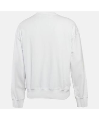 Men's Jeans Couture White Logo Embroidery Cotton Sweatshirt