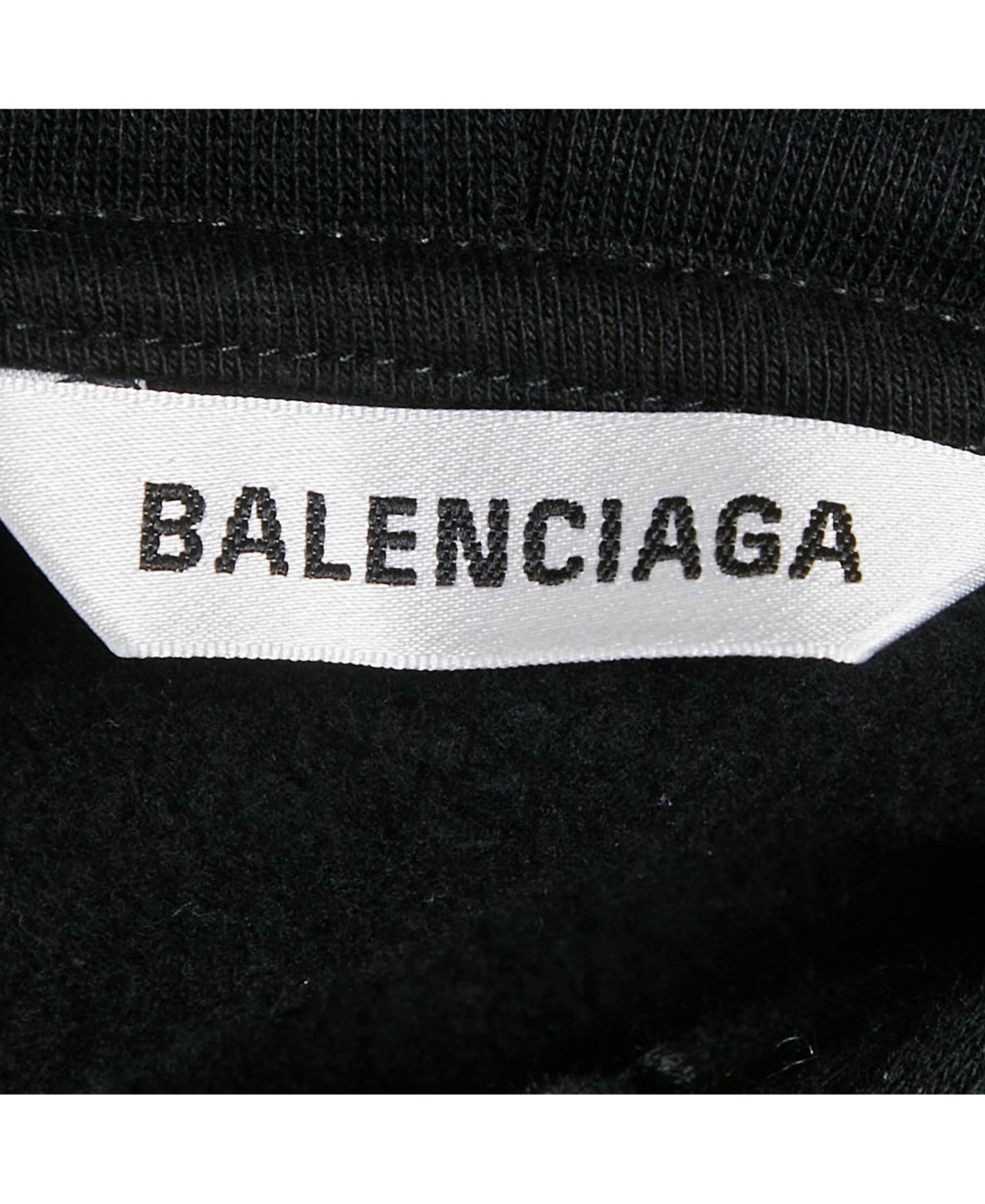 Pre-Owned Balenciaga Men's Black Sponsor Logo Embroidered Cotton Hoodie