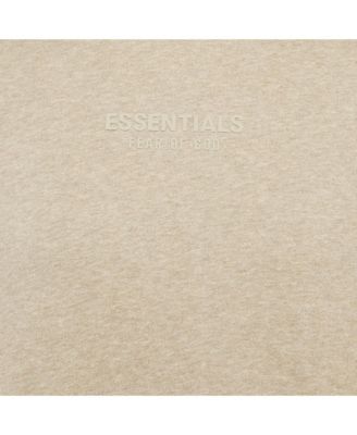 Men's Beige Logo Print Cotton Hoodie