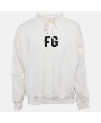Pre-Owned Fear Of God Men's Sixth Collection Beige Cotton Mock Neck Sweatshirt
