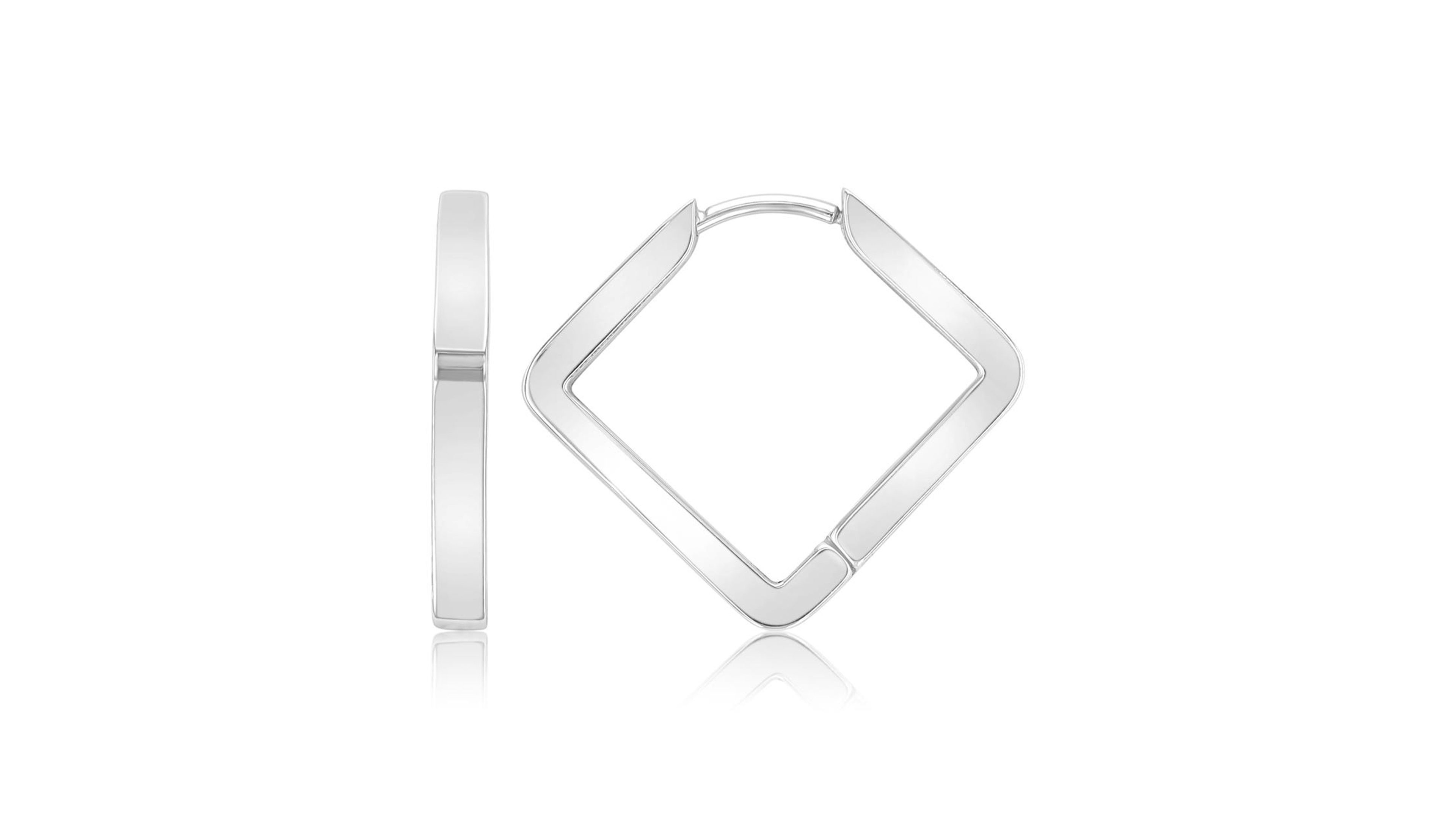 Roxy Waterproof Yellow 22mm Square Hoop Earrings