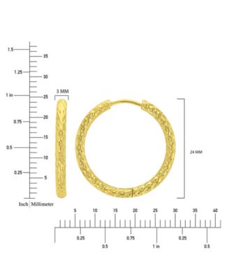 Waterproof Yellow 24mm Hoop Earrings