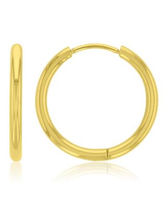Waterproof Yellow 20mm Hoop Earrings