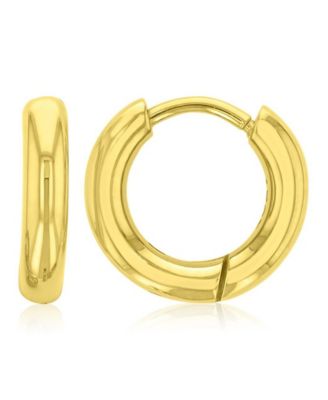 Waterproof Yellow 12mm Huggie Earrings