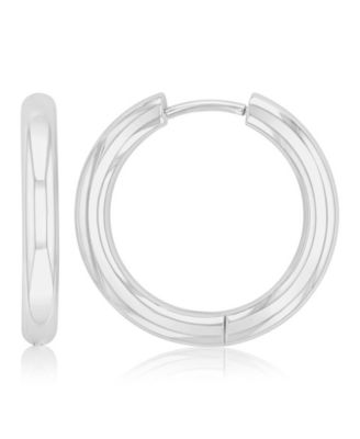 Waterproof Platinum 21mm Hoop Earrings