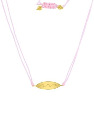 Waterproof Yellow Surfboard Beads Adjustable Necklace