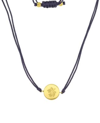 Roxy Waterproof Yellow Hibiscus Beads Adjustable Necklace - Gold Black 60$