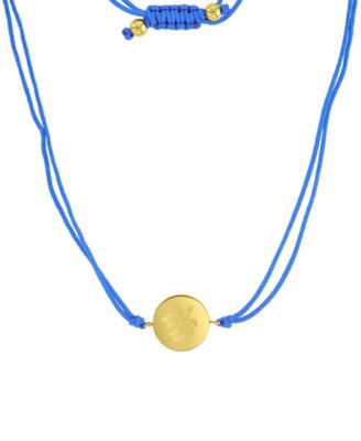 Roxy Waterproof Yellow Hibiscus Beads Adjustable Necklace - Gold Blue 60$