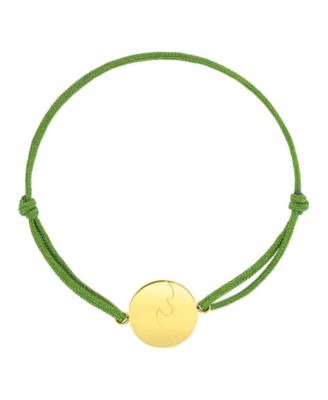 Waterproof Yellow RD Wave Charm Adjustable Bracelet
