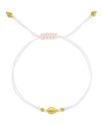 Waterproof Yellow Teardrop Palm Tree Pattern Charm Adjustable Bracelet