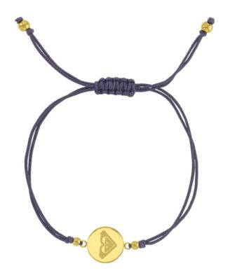 Roxy Waterproof Yellow Rd Triangluar Heart Charm Adjustable Bracelet - Yellow 56$