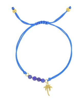 Waterproof Yellow Palm Tree Labradorite Adjustable Bracelet