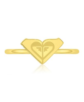 Waterproof Yellow Triangular Heart Ring
