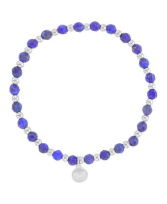Roxy Waterproof Platinum Lapis Stretch Bracelet - Platinum 120$