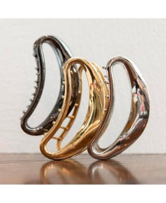 Women's Large Crescent Metal Claw Clip