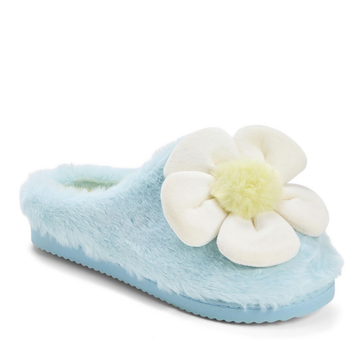 Женские сабо Dearfoams Rosie Furry Icon Clog Slipper, цвет: Синий варёный — фото 1