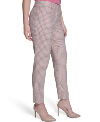 Women's Slim Fit Plaid Pants