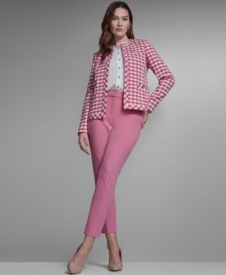 Women's Houndstooth Band Long-Sleeve Jacket