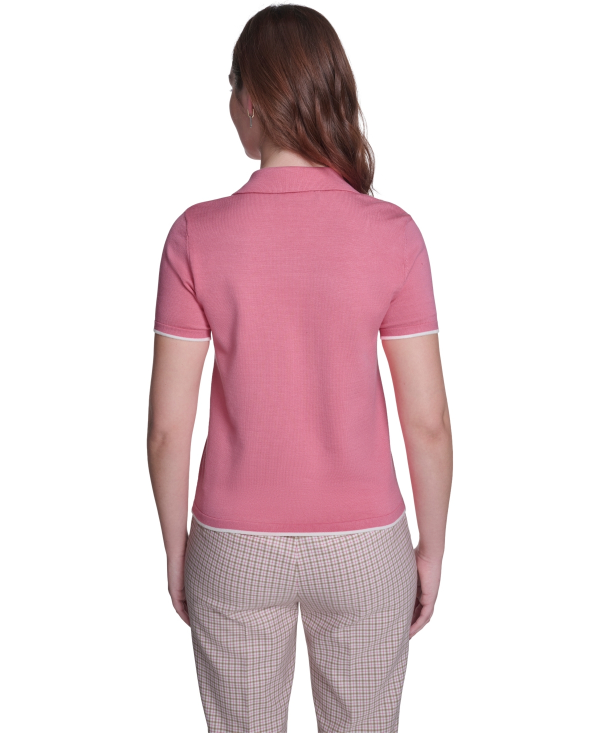 Tommy Hilfiger Women's Collared Tipped Polo Sweater