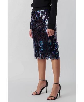 Women's Sequin Midi Skirt