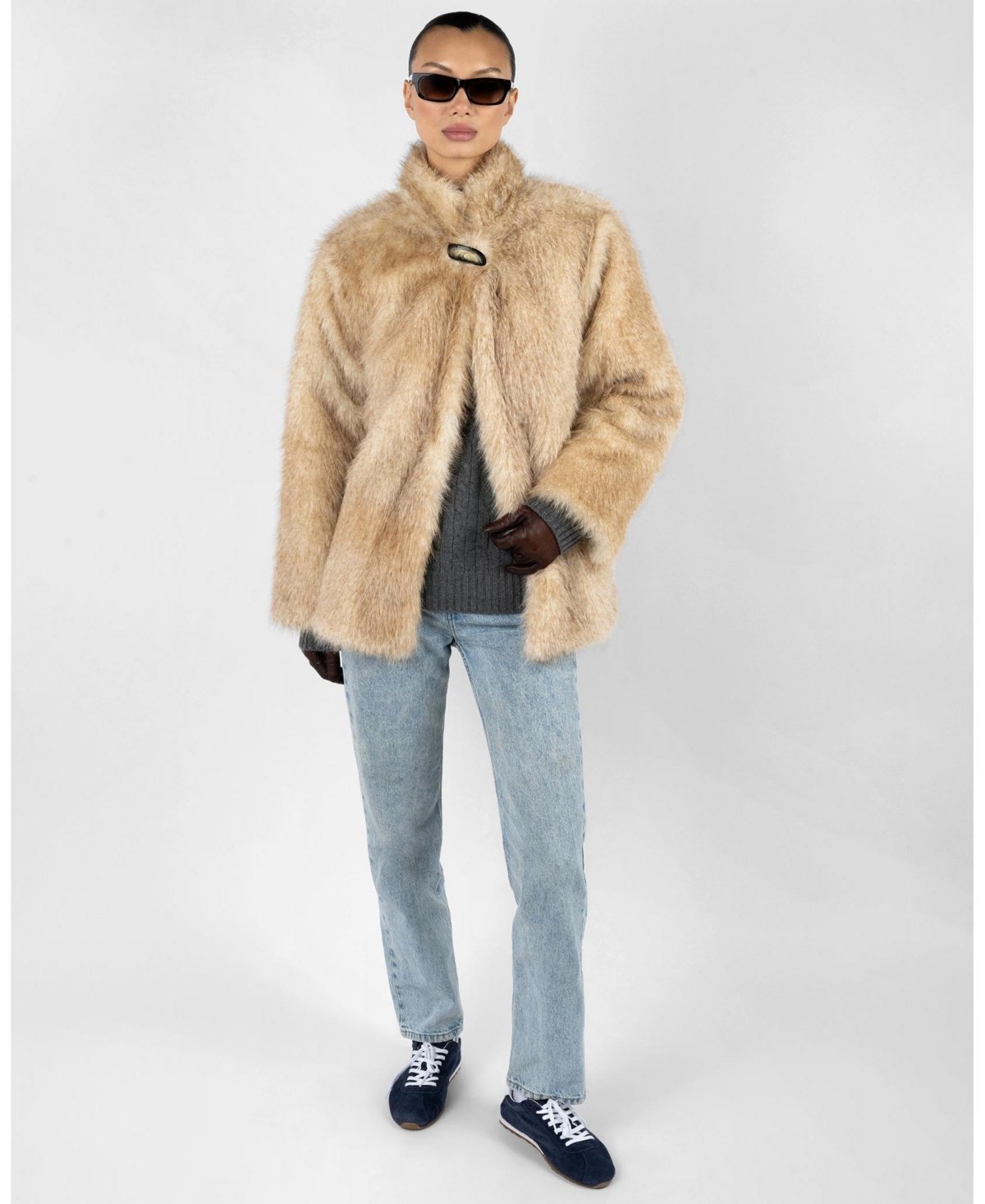 WeWoreWhat Women's Faux Fur Jacket