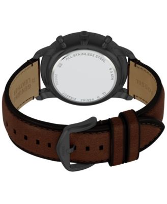 Men's Neutra Chronograph Brown Leather Watch, 44mm