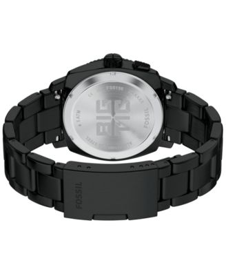 Men's Machine Big Tic Black Stainless Steel Watch, 41mm