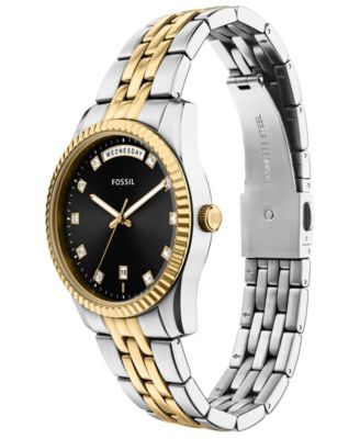 Women's Scarlette Three-Hand Day-Date Two-Tone Stainless Steel Watch, 34mm