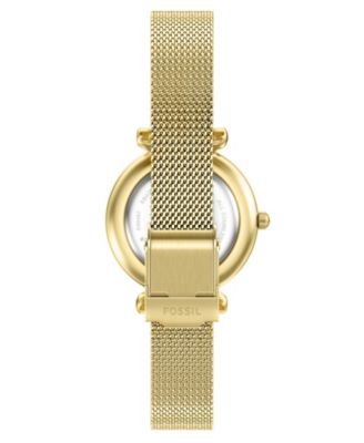 Women's Carlie Three-Hand Gold-Tone Stainless Steel Watch, 28mm