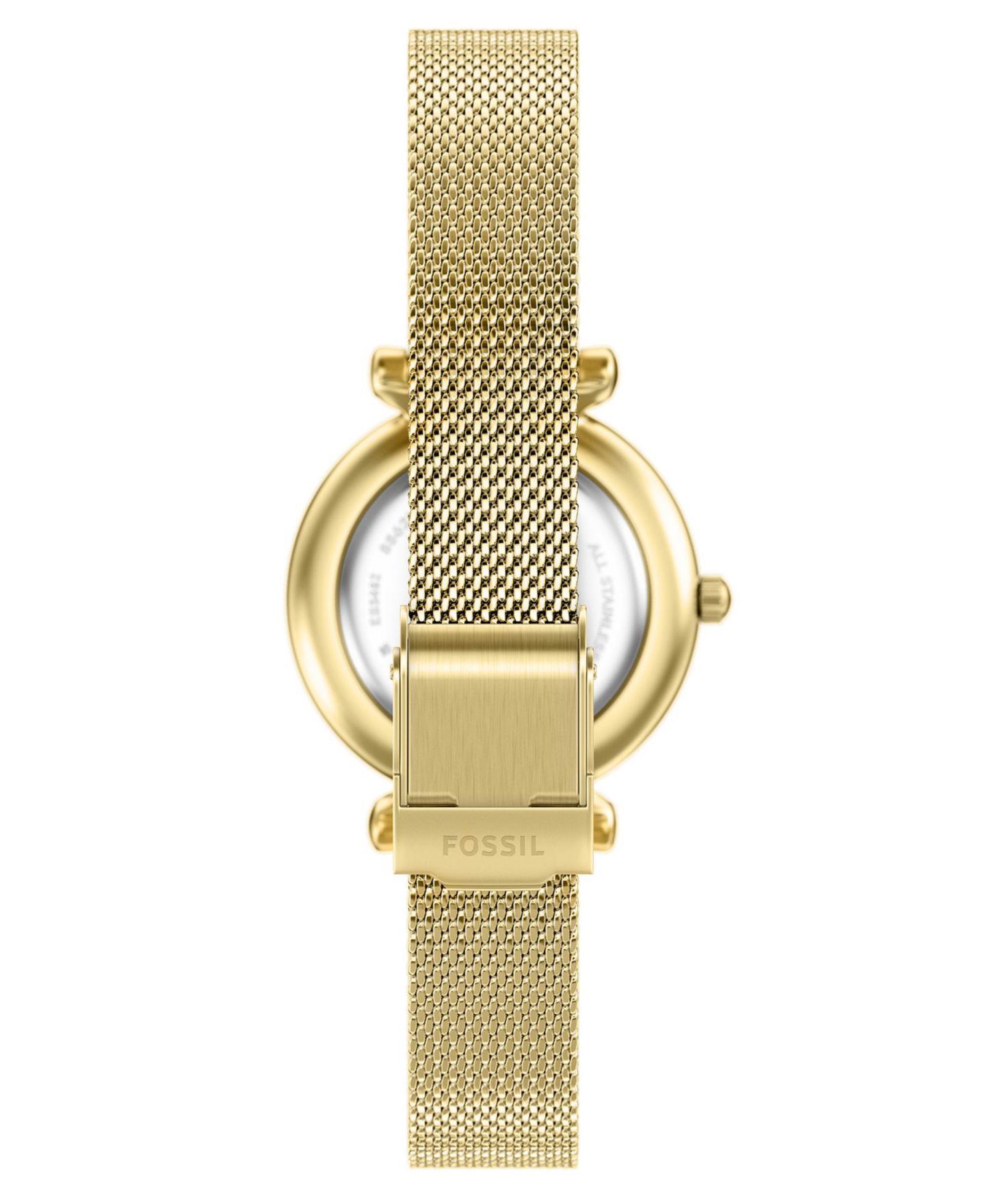 Женские часы Fossil Carlie Three-Hand Gold-Tone Stainless Steel Watch, 28mm — фото 3
