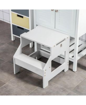 Kids Kitchen Helper Stool with Chalkboard Convertible Table Design